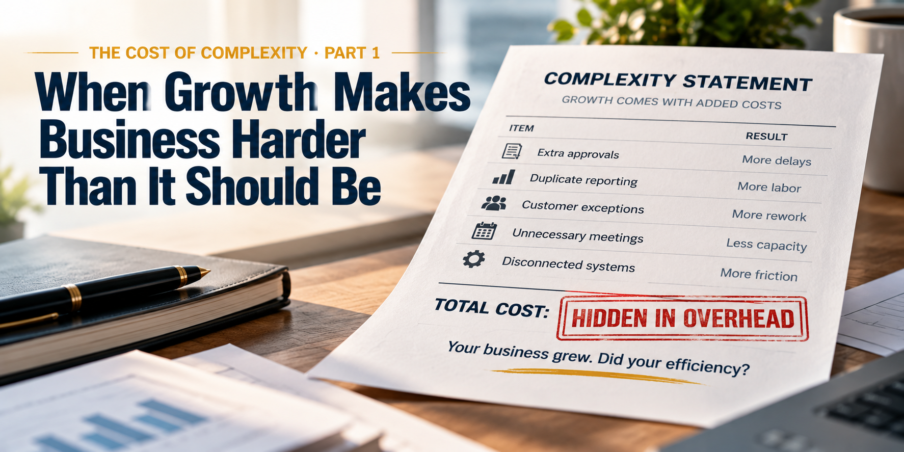 The Cost of Complexity (Part 1): When Growth Makes Business Harder Than It Should Be